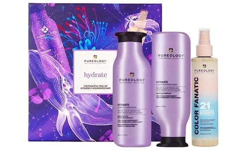 Pureology Hydrate Shampoo Conditioner 9.0 oz & Color Fanatic Spray 6.7 oz Trio Boxed Womens Pureology