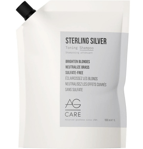 AG Sterling Silver Shampoo 33.8 oz Refill Pouch Womens AG Hair