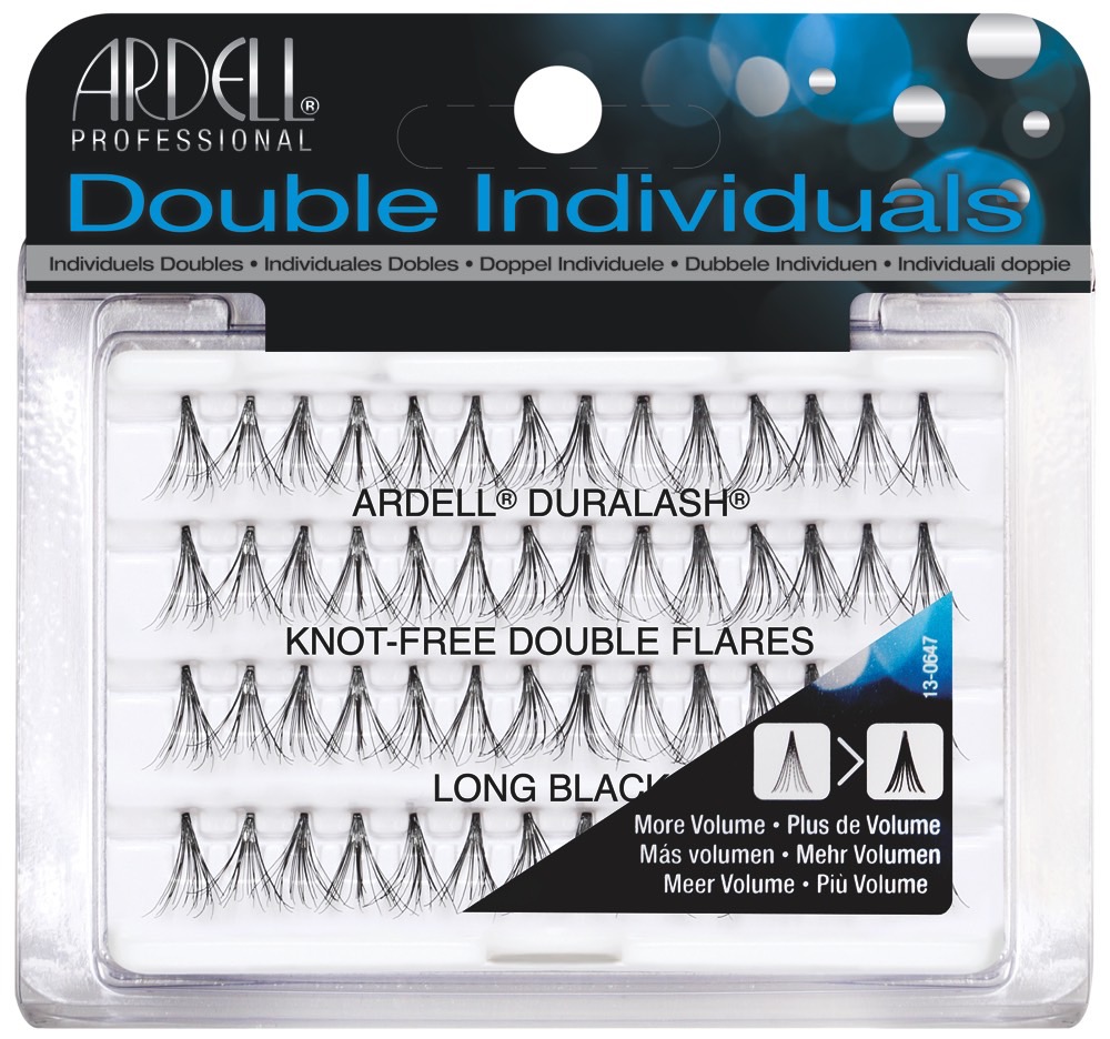 Ardell Long Black Double Flare Individual False Eyelashes Womens Ardell Halloween Eye Lashes Makeup