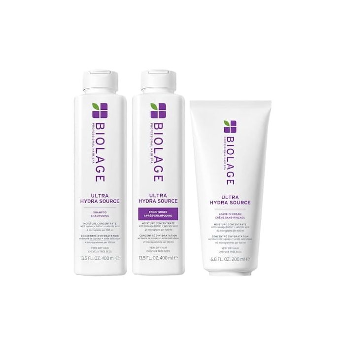 Biolage Ultra Hydra Source Shampoo, Conditioner 13.5 oz & Leave-In ...