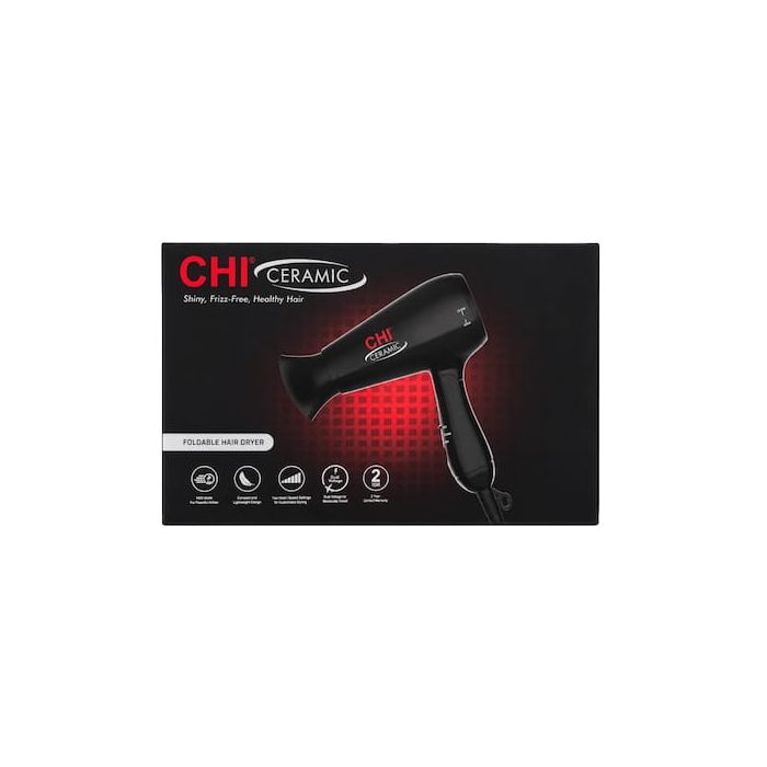 CHI Ceramic Foldable Hair Dryer - Black