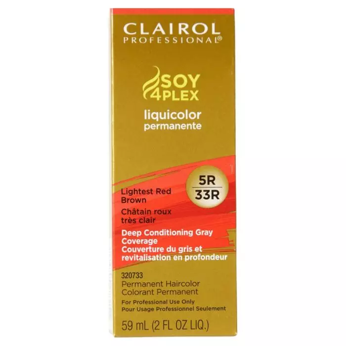 Clairol Soy4Plex 5R/33R Lightest Red Brown LiquiColor Permanent Hair Color