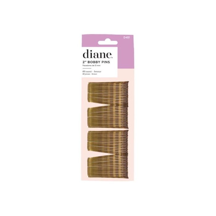 Diane 2" Bobby Pins 60-Pack - Bronze #D451