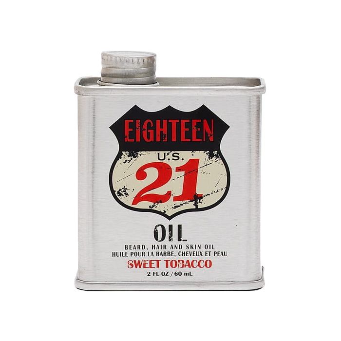 18.21 Man Made Sweet Tobacco Beard, Hair & Skin Oil 2 oz