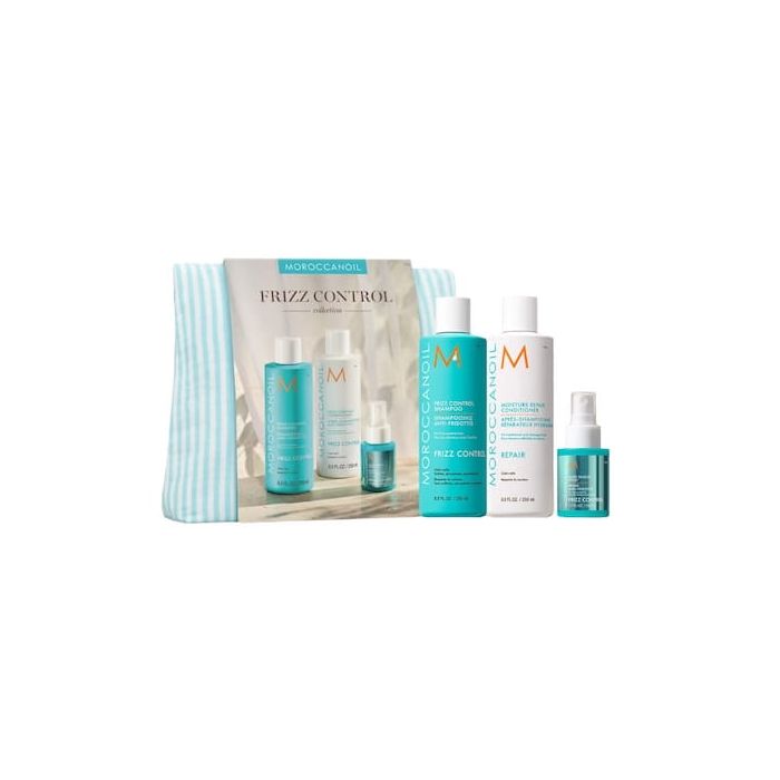 Moroccanoil Frizz Control Shampoo, Conditioner 8.5 oz & Frizz Shield Spray 1.7 oz Frizz Control Collection