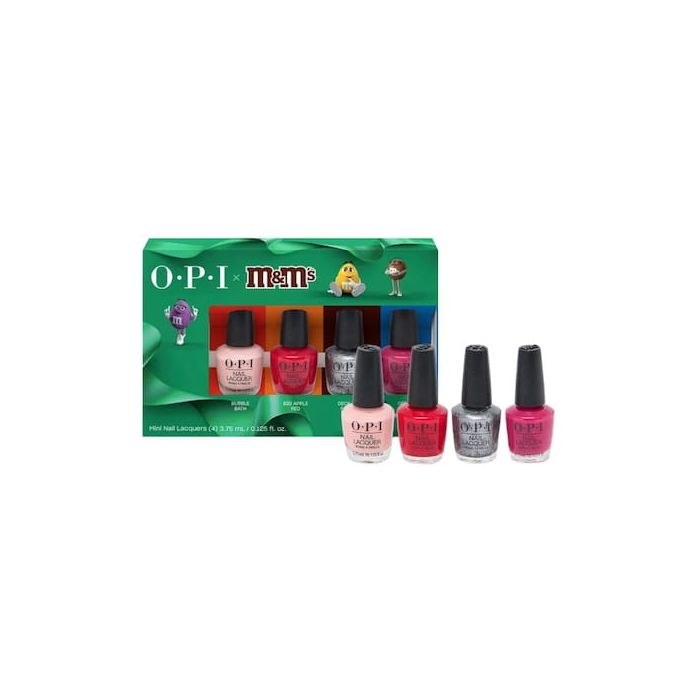 OPI M&M's 4 Piece Nail Lacquer Polish Mini Pack