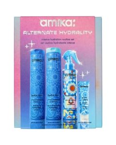 Amika Hydro Rush Shampoo, Conditioner, Leave In Conditioner + Dream Routine Set Boxed Amika Hydro Rush Shampoo, Conditioner, Leave In Conditioner + Dream Routine Set Boxed