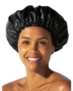 Betty Dain Satin Curl Cap #620 (Black)