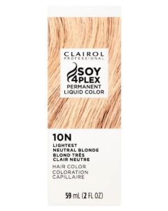 Clairol Soy4Plex 10N Lightest Neutral Blonde LiquiColor Permanent Hair Color Clairol Soy4Plex 10N Lightest Neutral Blonde LiquiColor Permanent Hair Color