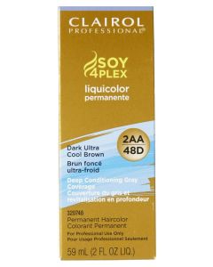 Clairol Soy4Plex 2AA/48D Dark Ultra Cool Brown LiquiColor Permanent Hair Color