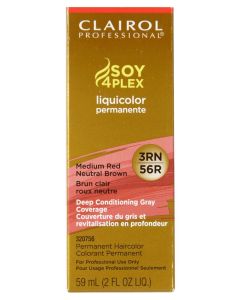 Clairol Soy4Plex 3RN/56R Medium Red Neutral Brown LiquiColor Permanent Hair Color