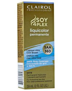 Clairol Soy4Plex 5AA/36D Lightest Ultra Cool Brown LiquiColor Permanent Hair Color