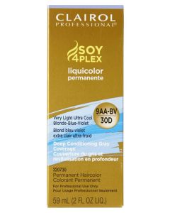 Clairol Soy4Plex 9AA-BV/30D Very Light Ultra Blonde Blue Violet LiquiColor Permanent Hair Color