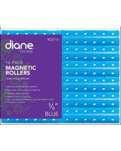 Diane Magnetic Rollers Blue 5/8" 12 Pack D2716