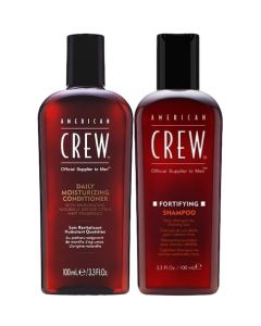 American Crew Fortifying Shampoo 3.3 oz + Free Daily Moisturizing Conditioner 3.3 oz