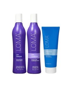 Loma Violet Shampoo & Conditioner 12 oz with Smoothing Creme 8 oz Trio