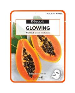 Nicka K Glowing Facial Sheet Mask Papaya 0.7 oz