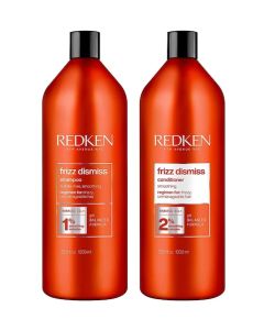 Redken Frizz Dismiss Shampoo & Conditioner 33.8 oz Liter Duo