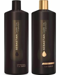 Sebastian Dark Oil Lightweight Shampoo & Conditioner Liter Duo (Disc)