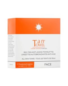 Tan Towel Self-Tan Anti-Aging Towelettes Face -15 Count