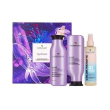 Pureology Hydrate Shampoo, Conditioner 9.0 oz & Color Fanatic Spray 6.7 oz Trio Boxed