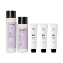AG Curl Revive Hydrating Shampoo 10 oz, Curl Thrive Hydrating Conditioner 8 oz + 3 Free Re:Coil Curl Activator 2 oz Set