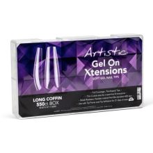 Artistic Gel On Xtensions Long Coffin Soft Gel Nail Tips 550 count