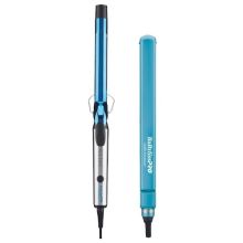 BabylissPro Nano Titanium 1" Ultra Thin Flat Iron / 1' Extended Barrel Curling Iron