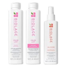 Biolage Color Last Shampoo, Conditioner 13.5 oz & All-In-One Multi-Benefit Spray 8.5 oz Trio