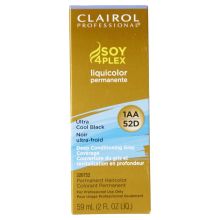 Clairol Soy4Plex 1AA/52D Ultra Cool Black LiquiColor Permanent Hair Color