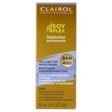 Clairol Soy4Plex 9AN/40D Very Light Cool Neutral Blonde LiquiColor Permanent Hair Color