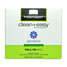 Clean & Easy Large (Leg) Sensitive Roll-On Wax Refill, for Hygienic Fac, 12-Pack