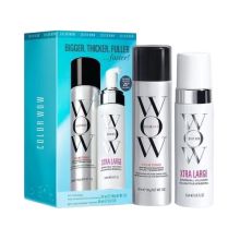 Color Wow Xtra Large Bombshell Volumizer 6.5 oz & Style On Steroids Texturizing Spray 7 oz - Bigger, Thicker, Fuller.... Faster! Kit