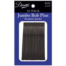 Diane 18 Pack Jumbo Bob Pin Black #456