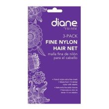Diane 3-Pack Fine Nylon Hair Net Dark Brown