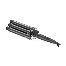 GAMA Salon Curl Triferro Silk Chrome Titanium Triple Barrel Deep Waver 1"
