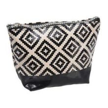 Harry Koenig Small Geometric Print Cosmetic Bag