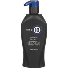 It's A 10 He's a 10 Miracle 3-IN-1 Shampoo, Conditioner & Body Wash 10 oz
