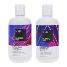IGK Blonde Pop Purple Toning Shampoo & Conditioner 8 oz Duo