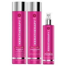 Keratherapy Volume Shampoo, Conditioner 10 oz & Root Boost Volumizer 8.5 oz
