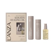 L'anza Repair + Shine Keratin Healing Oil Shampoo, Conditioner & Hair Treatment Set