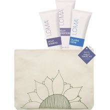 Loma Violet Travel Kit, 4 pieces Violet Shampoo, Conditioner, Calming Creme & Bag