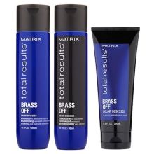 Matrix Brass Off Shampoo/Conditioner 10.1 oz & Brass Off Neutralization Mask 6.8 ozTrio