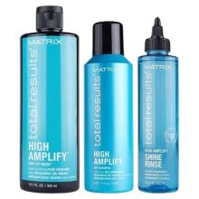 Matrix Total Results High Amplify Root Up Wash 10.1 oz, Dry Shampoo 4 oz, Shine Rinse 6.8 oz Trio