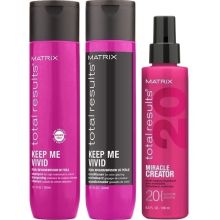 Matrix Total Results Keep Me Vivid Shampoo/Conditioner 10.1 oz & Miracle Creator Treatment 6.8 oz Trio U/B