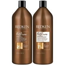 Redken All Soft Mega Curls Shampoo & Conditioner 33.8 oz Liter Duo