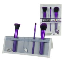Royal & Langnickel MODA Complexion Perfection Purple 4 Piece Professional Makeup Brush Set