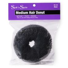 Soft 'n Style Medium Hair Donut Black HD-28