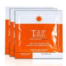 Tan Towel Self-Tan Towelette Plus Full Body .50 oz x 50 Pack