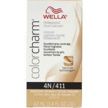 Wella Color Charm Permanent Liquid Haircolor 4N/411 Medium Brown 1.4 oz